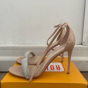 Tan/pink heels with iridescent details